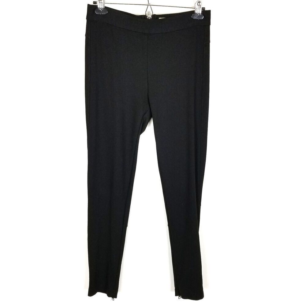 Torn by Ronny Cobo Women Pants Size L Black Zip Hem Pull On Knit